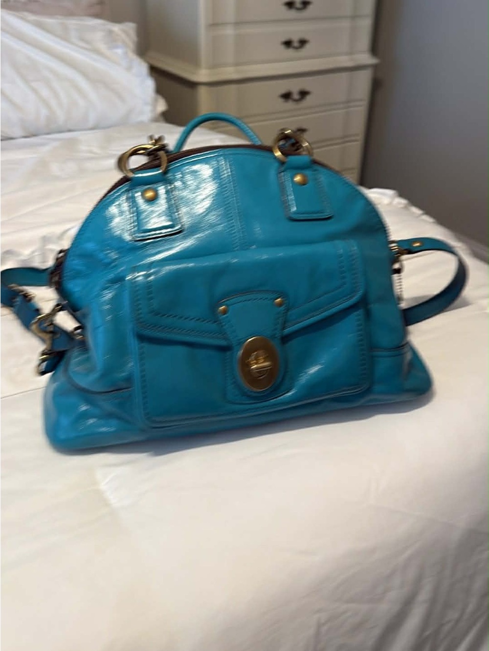 Coach greenish tourqyoise Francine bag. In perfect condition . Used 2 times.